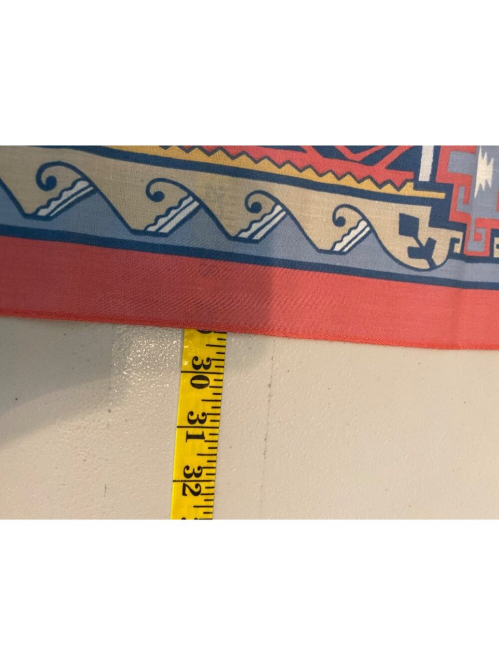 Vintage Southwestern-Inspired Square Scarf Geometric Bird Motifs Multicolor - Picture 4 of 4